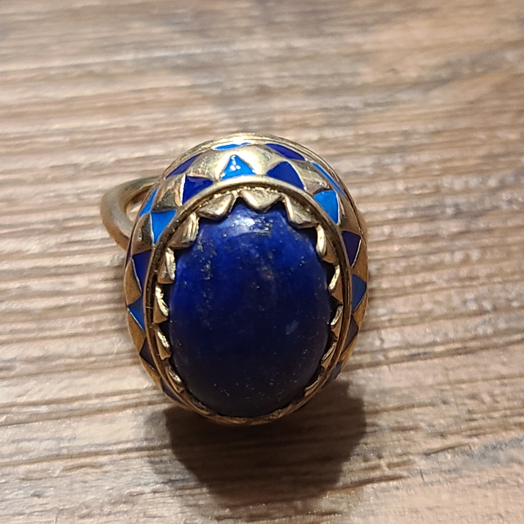 Amrapali For Lucky Brand Sterling Silver Lapis Lazuli Ring 7